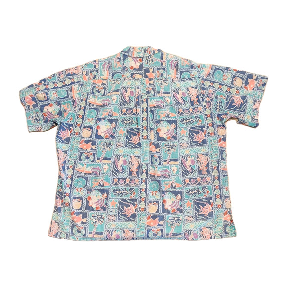 Kahala Christmas Aloha Shirt Mens XXL Cotton Reverse Print Hawaiian Surfin Santa - Picture 6 of 13